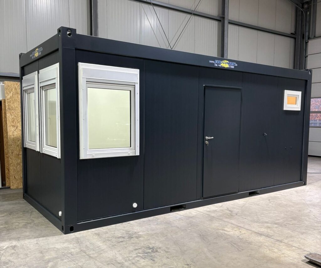 Buerocontainer 20 Fuss mit WC TRakt Fabrikenu 1
