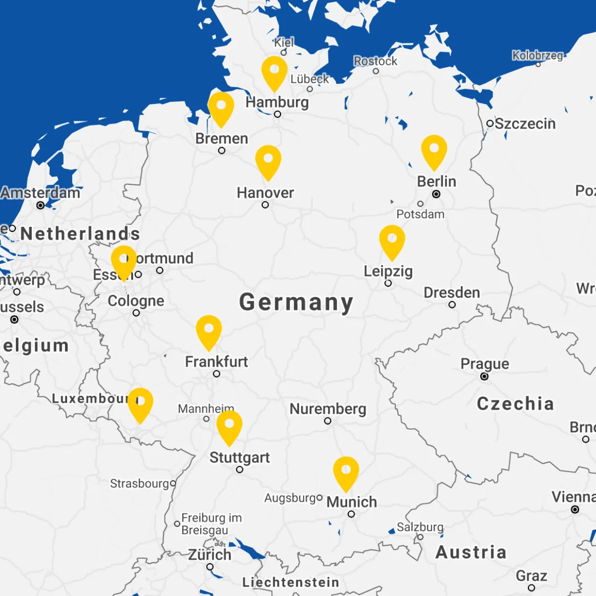 Eurocontain Standort Krefeld, Lieferung bundesweit